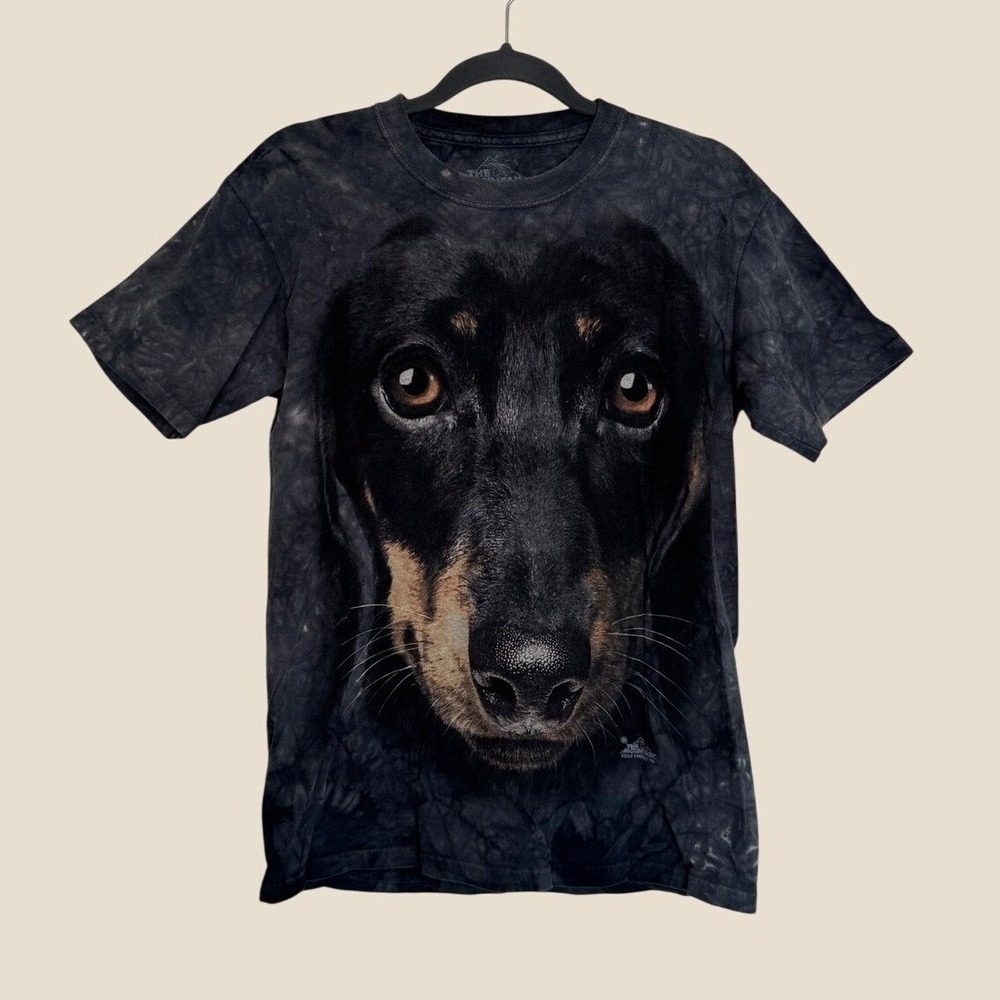 The Mountain Dog Face T-Shirt Dachshund 2011 Vincent Hie Small Tie Dye